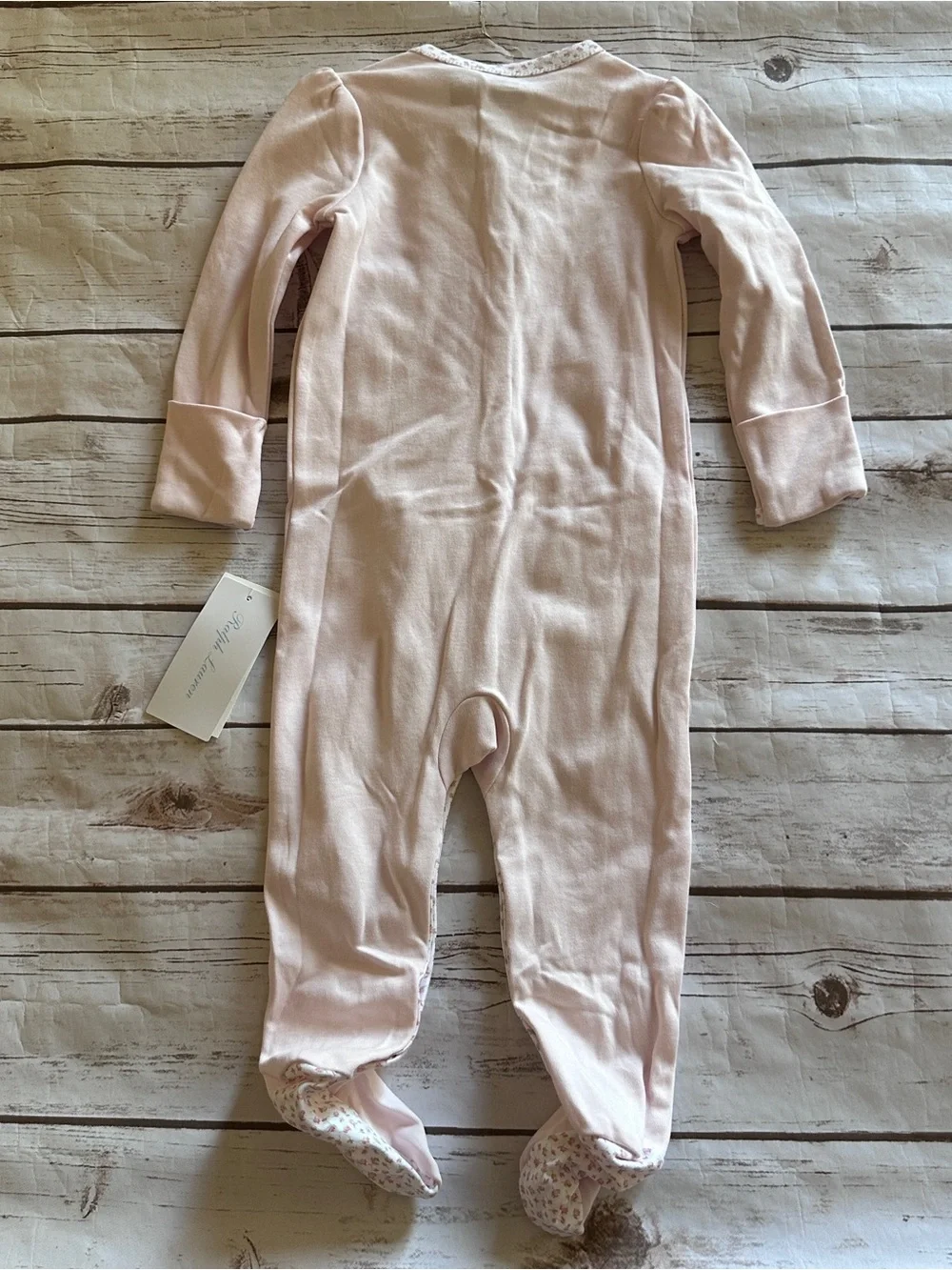 Ralph Lauren baby girl pink floral onesie nwt, size 9M